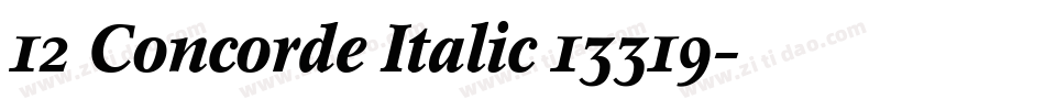 12 Concorde Italic 13319字体转换